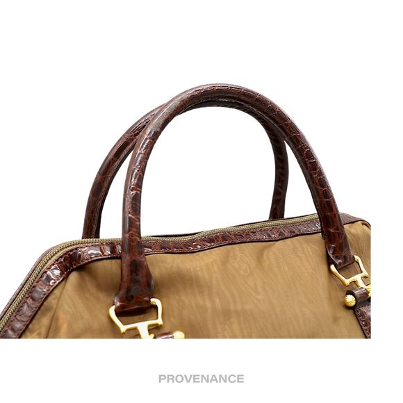 🔴 Balenciaga BB Logo Tote Bag - Tan Brown Croc - Picture 6 of 16